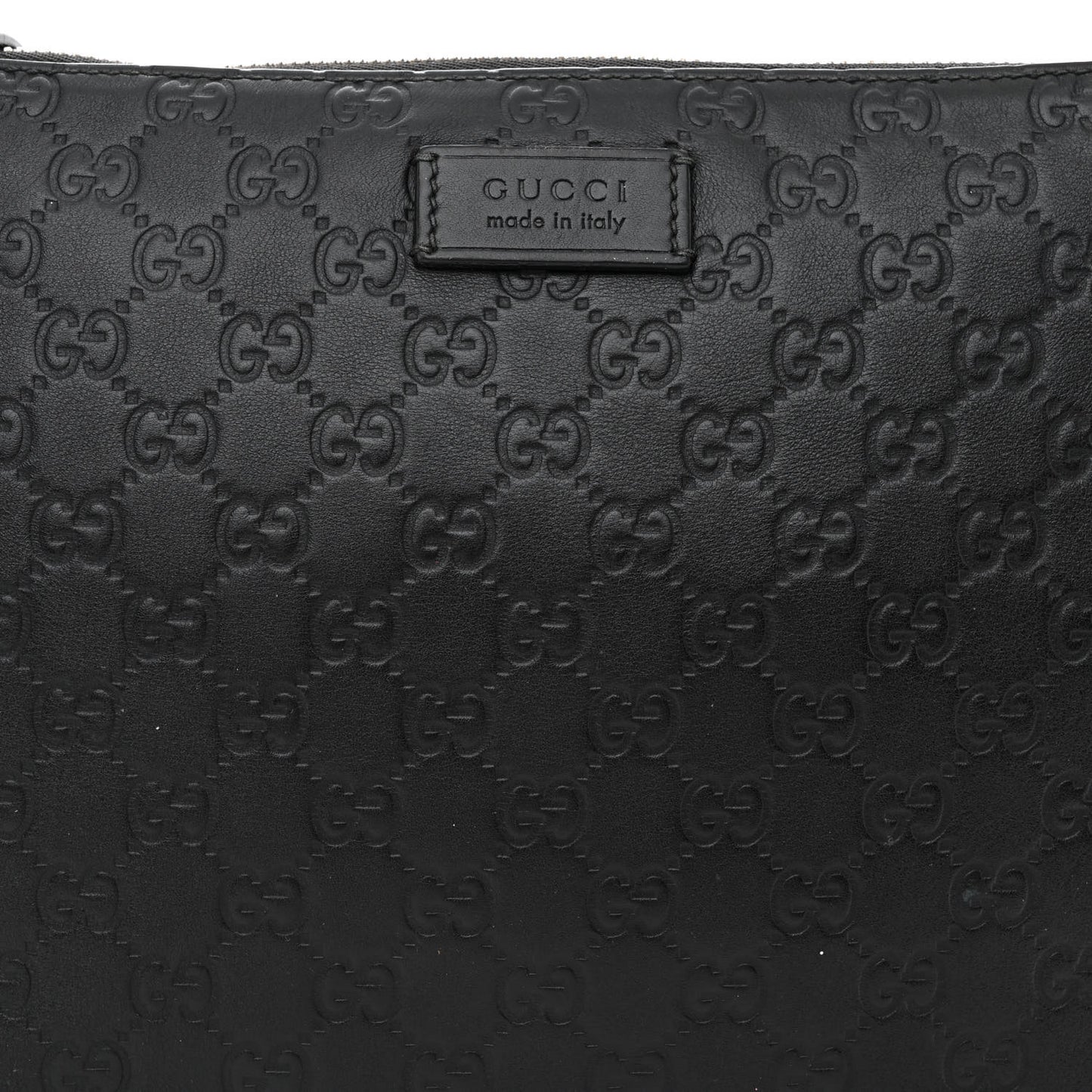 Guccissima Medium Flat Messenger Bag Black