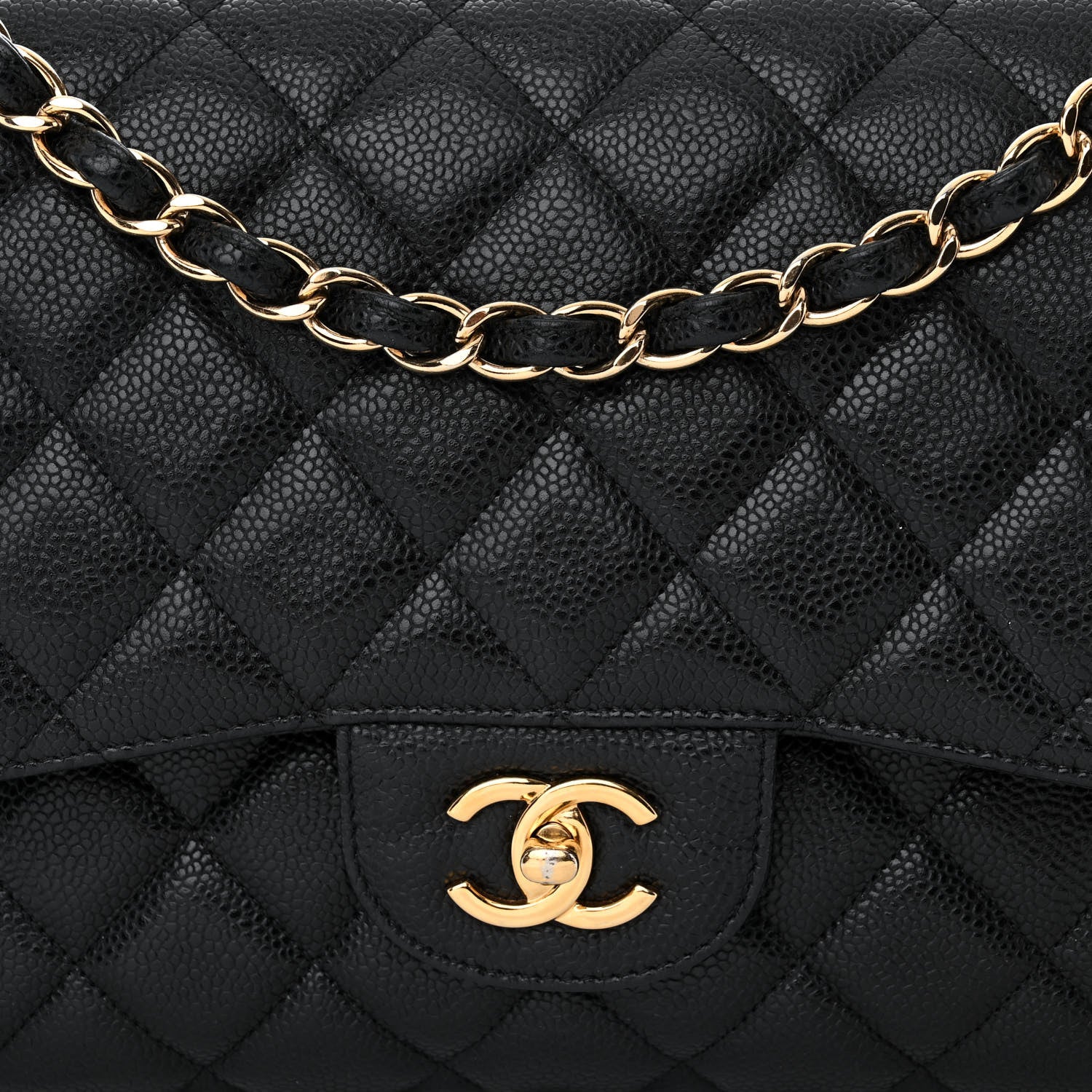 Chanel Caviar Quilted Jumbo Double Flap Black 8 of 14