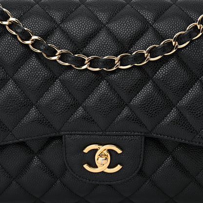 Chanel Caviar Quilted Jumbo Double Flap Black 8 of 14