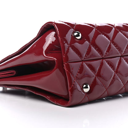Chanel Patent Quilted Timeless CC Shopping Tote Red 8 of 9