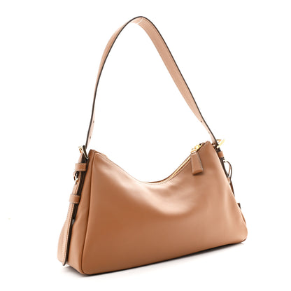 Prada Soft Calfskin Medium Aimee Shoulder Bag Caramel 3 of 11