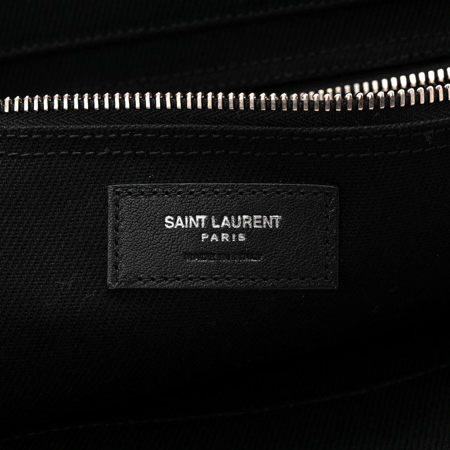 Saint Laurent Linen Calfskin Rive Gauche Tote Black 11 of 21