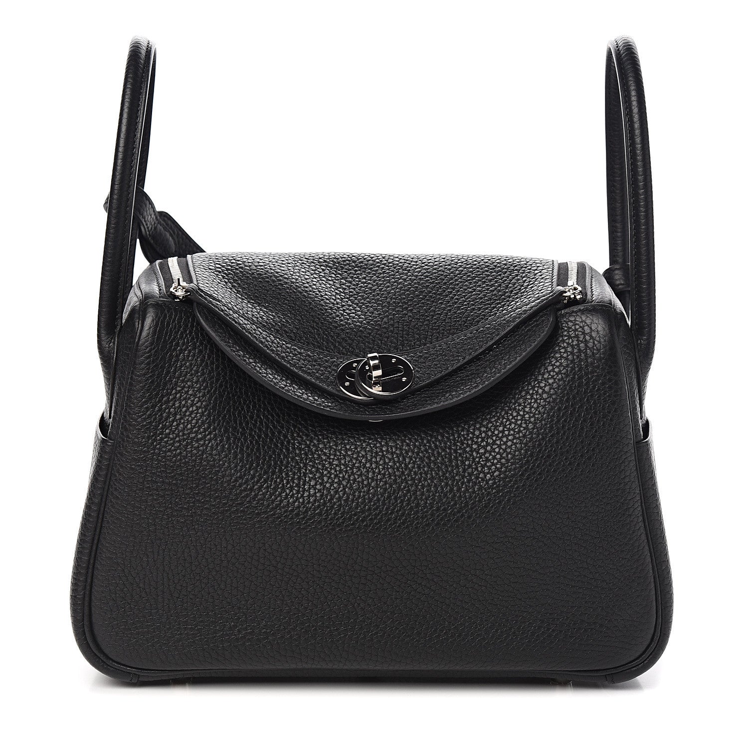Hermes Taurillon Clemence Lindy 26 Black 1 of 9