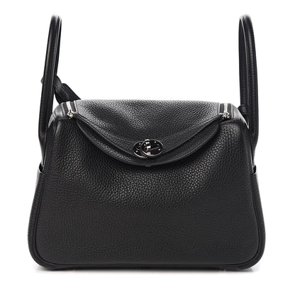 Hermes Taurillon Clemence Lindy 26 Black 1 of 9