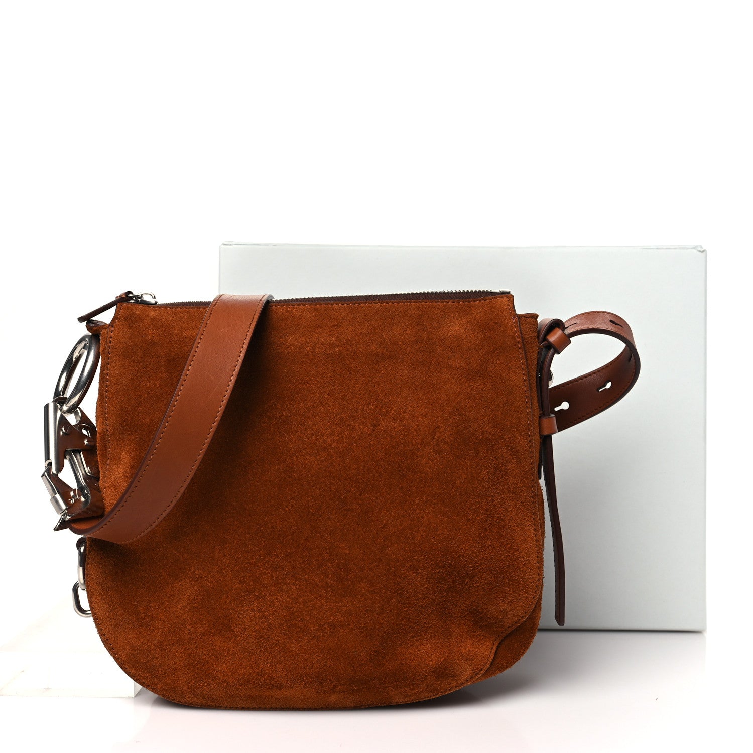 Burberry Suede Small Knight Bag Brown Bruciato 12 of 12