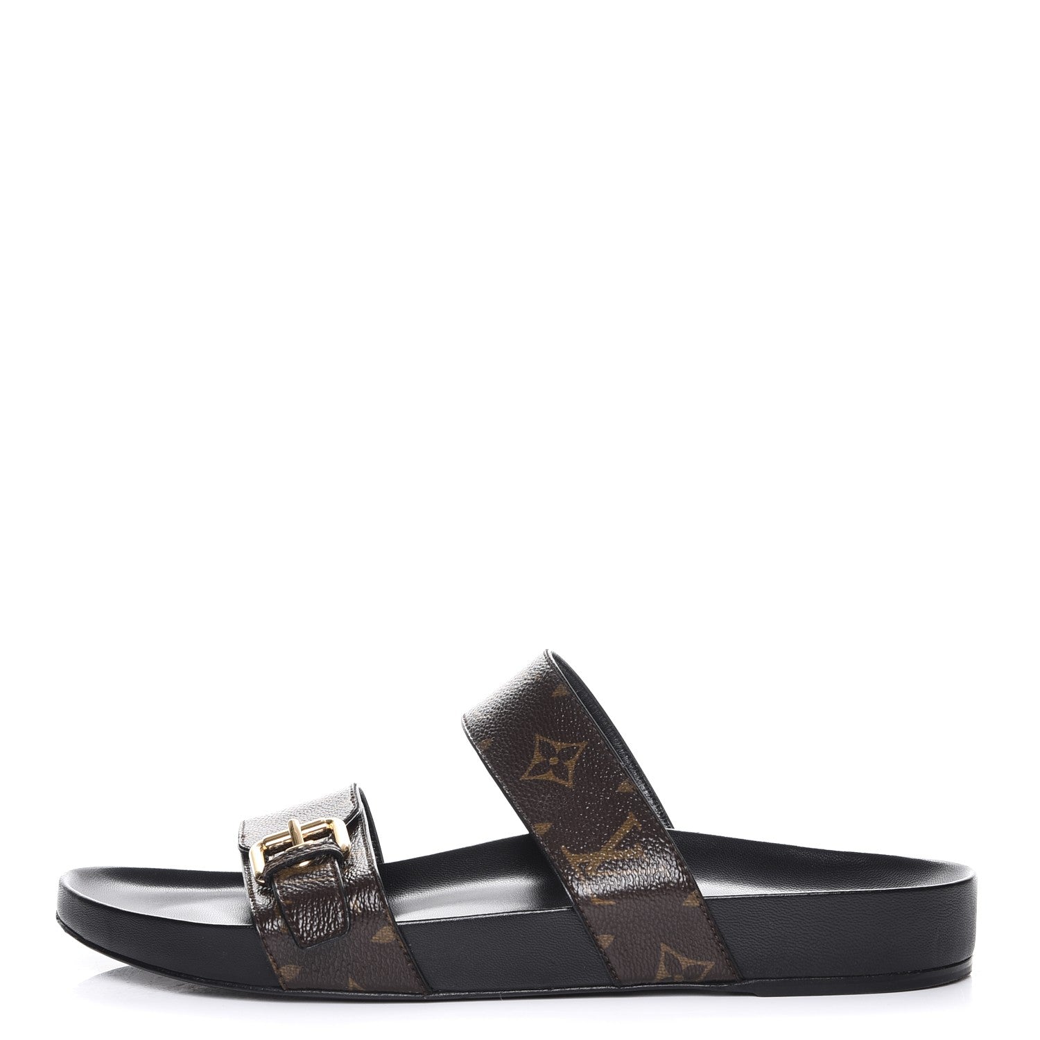 Louis Vuitton Monogram Bom Dia Mule Sandals 42 Black 1 of 10