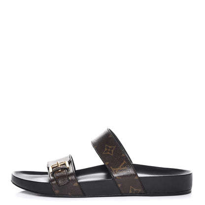 Louis Vuitton Monogram Bom Dia Mule Sandals 42 Black 1 of 10