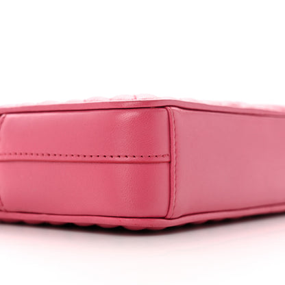 Prada Nappa Impunture Diagramme Mini Double Zip Chain Crossbody Bag Peonia 10 of 15