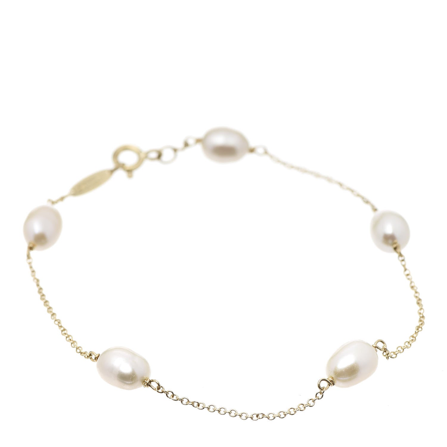 Tiffany 18K Yellow Gold Pearl 6-6.5mm Elsa Peretti Pearls By The Yard Bracelet 1 of 7