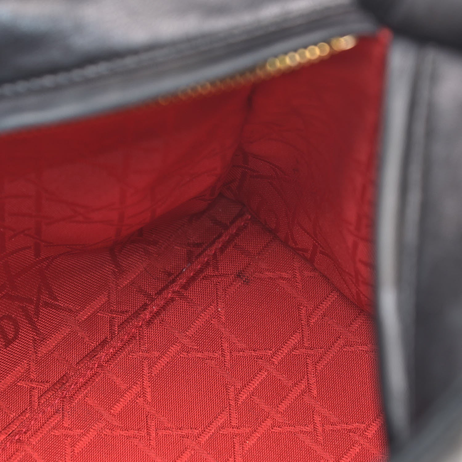 Christian Dior Lambskin Cannage Medium Lady Dior Black 19 of 19