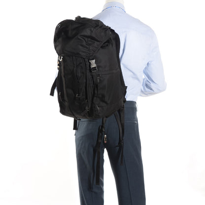 Prada Tessuto Nylon Double Buckle Backpack Black 2 of 7