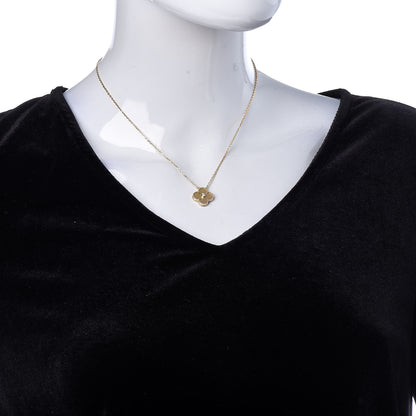 Van Cleef & Arpels 18K Yellow Gold Diamond Yellow Mother of Pearl Vintage Alhambra Pendant Necklace 2 of 8