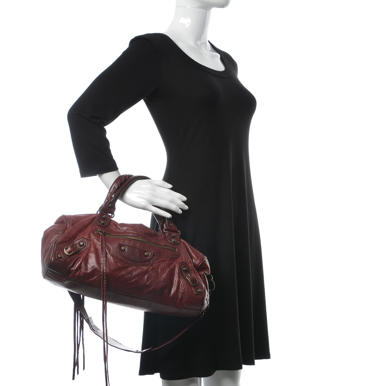 Balenciaga Chevre Classic Hardware Twiggy Rouge Grenat 3 of 26