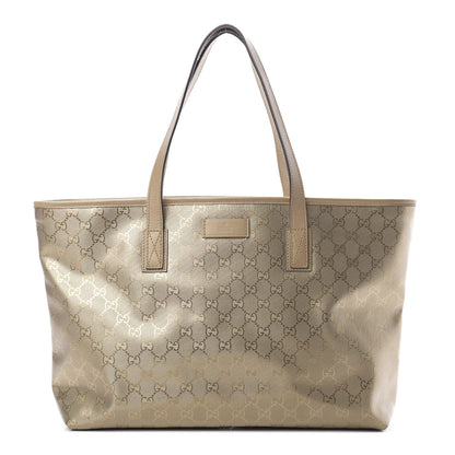 Gucci Imprime Monogram Medium Zippered Shopping Tote Champagne 1 of 14