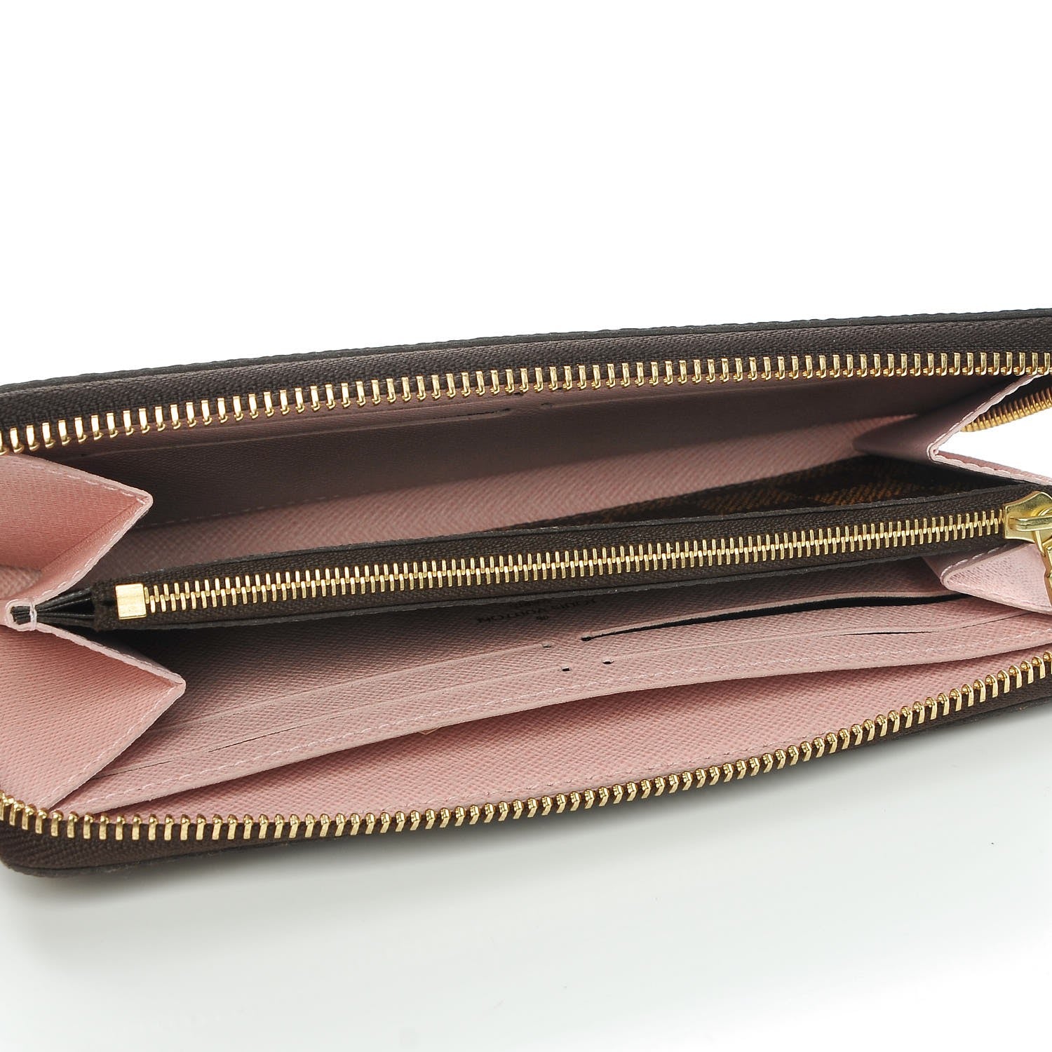 Louis Vuitton Damier Ebene Clemence Wallet Rose Ballerine 5 of 7