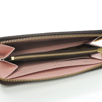 Louis Vuitton Damier Ebene Clemence Wallet Rose Ballerine 5 of 7