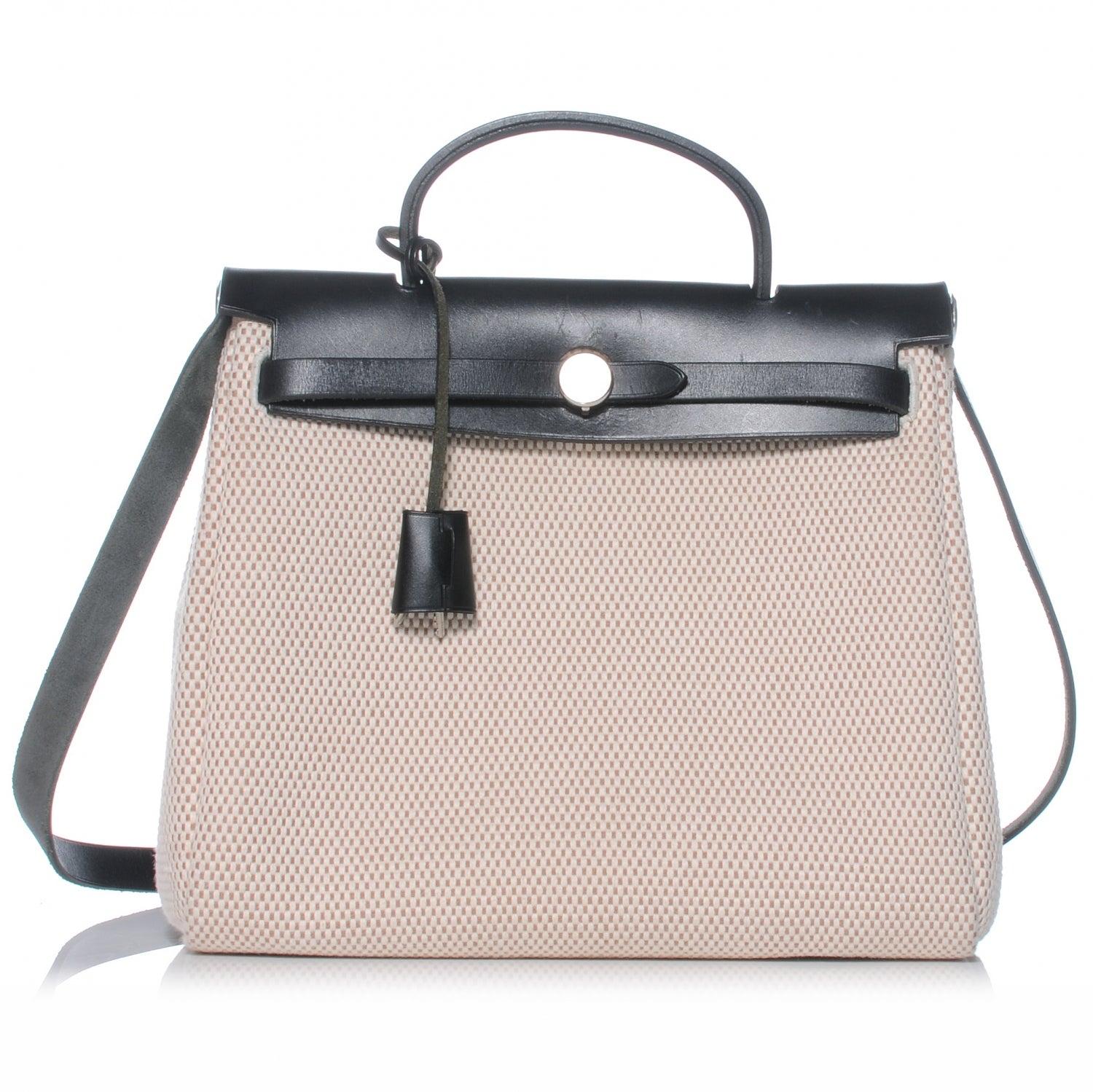Hermes Toile Herbag PM Natural and Black 1 of 12