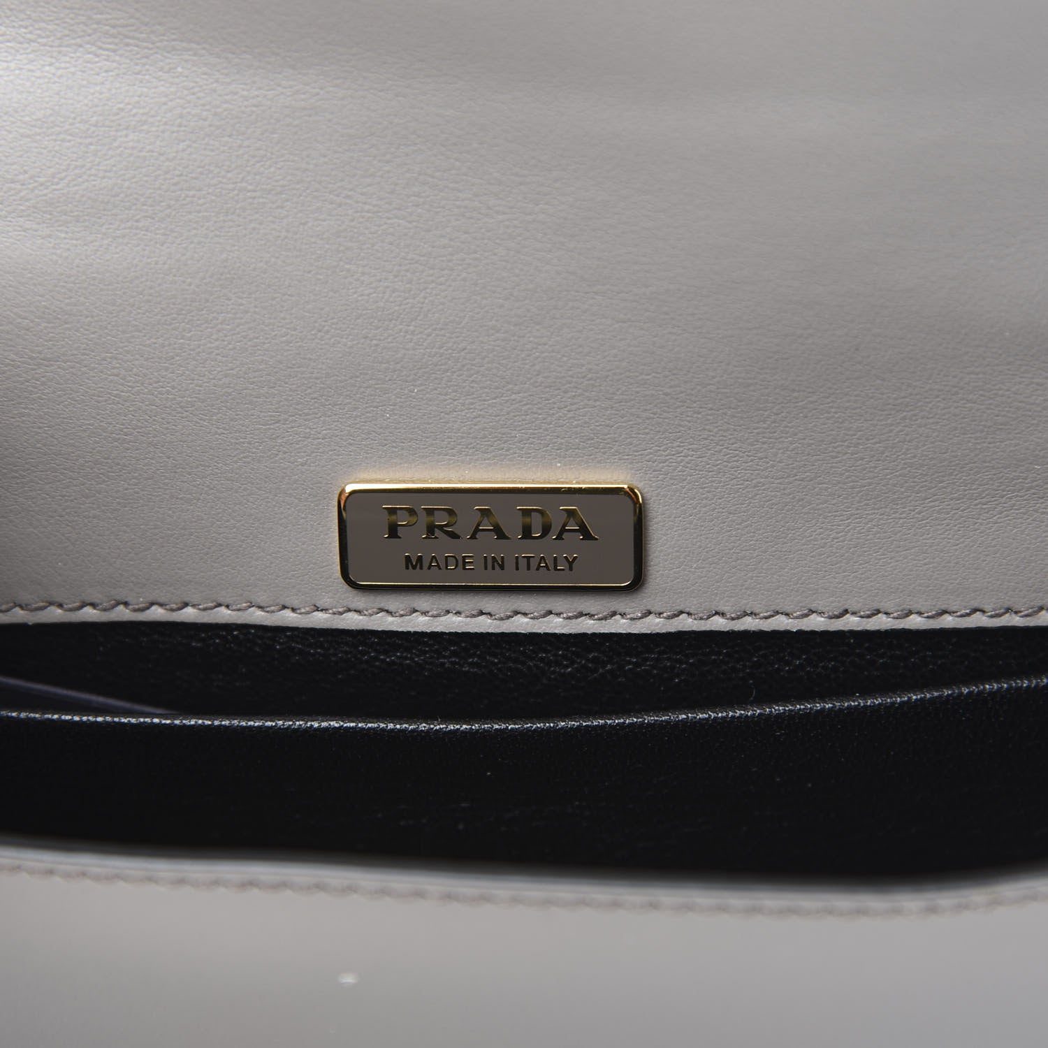 Prada City Calfskin Saffiano Cahier Bag Argilla Black 5 of 8