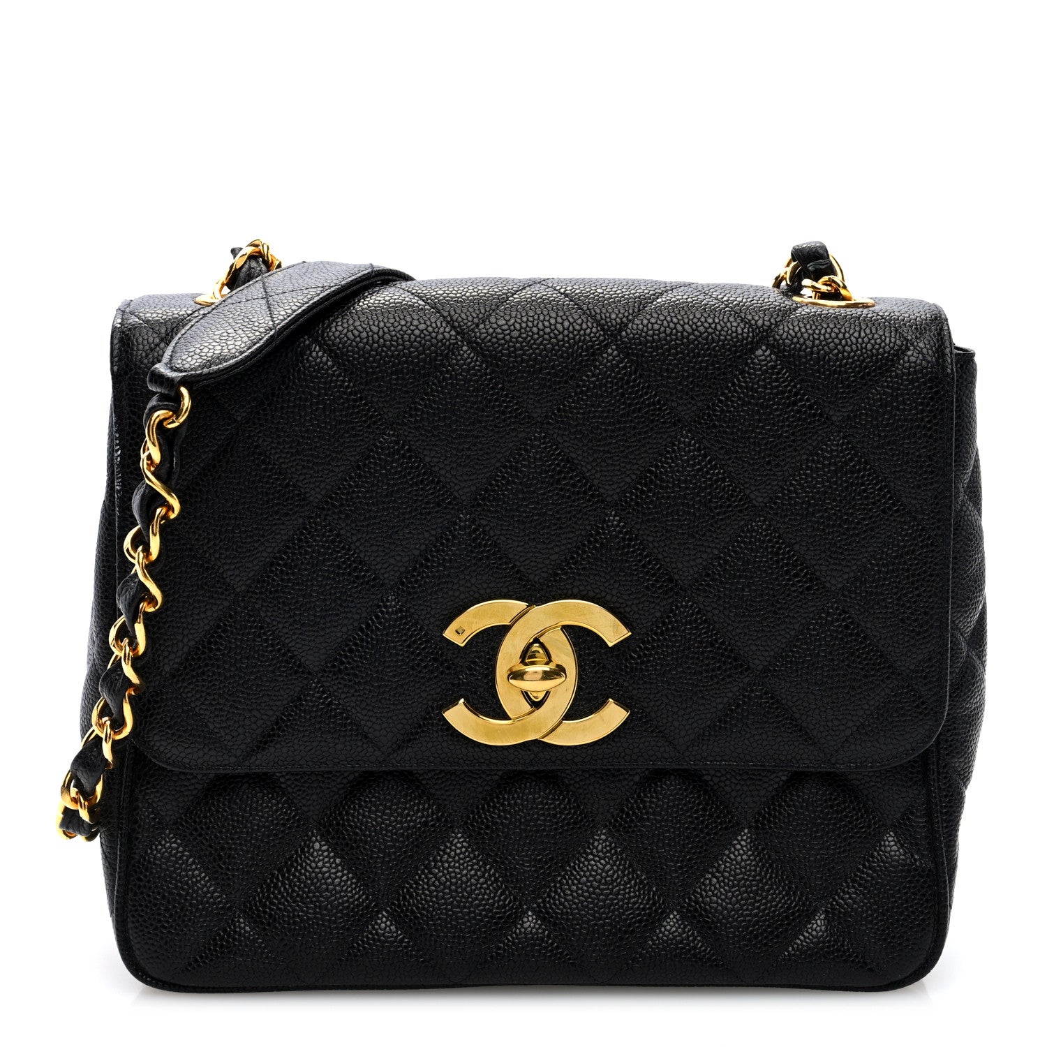 Chanel Caviar Quilted XL Single Flap Black 1 of 10