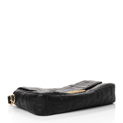 Fendi Nappa FF 1974 Embossed Baguette Black 3 of 4