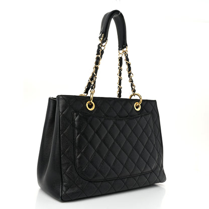Chanel Caviar Quilted Grand Shopping Tote GST Black 3 of 11