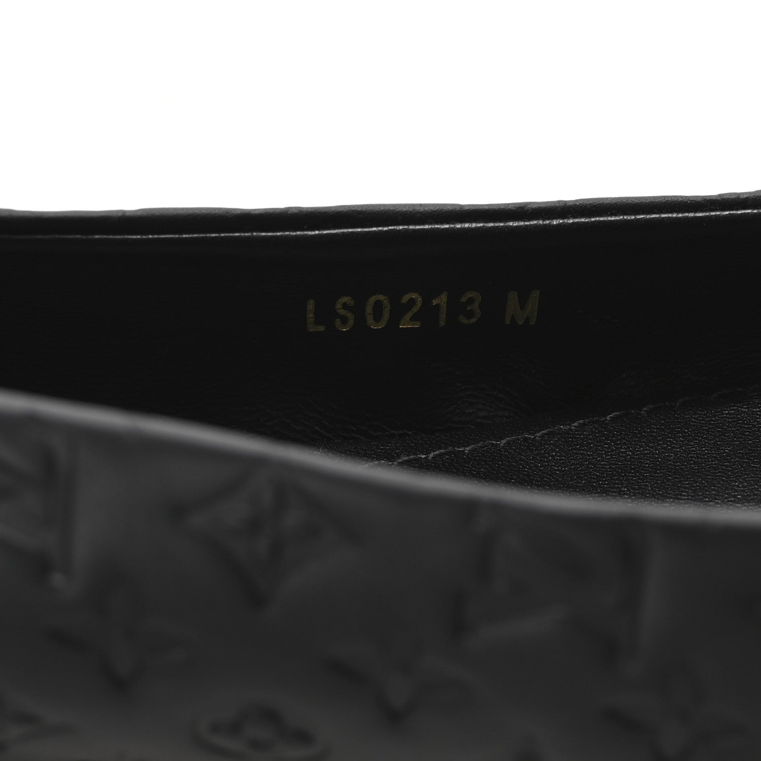 Louis Vuitton Calfskin Monogram Embossed Nina Ballerina Flats 36 Black 8 of 8
