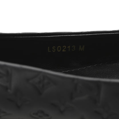 Louis Vuitton Calfskin Monogram Embossed Nina Ballerina Flats 36 Black 8 of 8