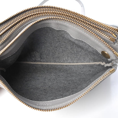 Celine Lambskin Small Trio Crossbody Bag Gray 7 of 14