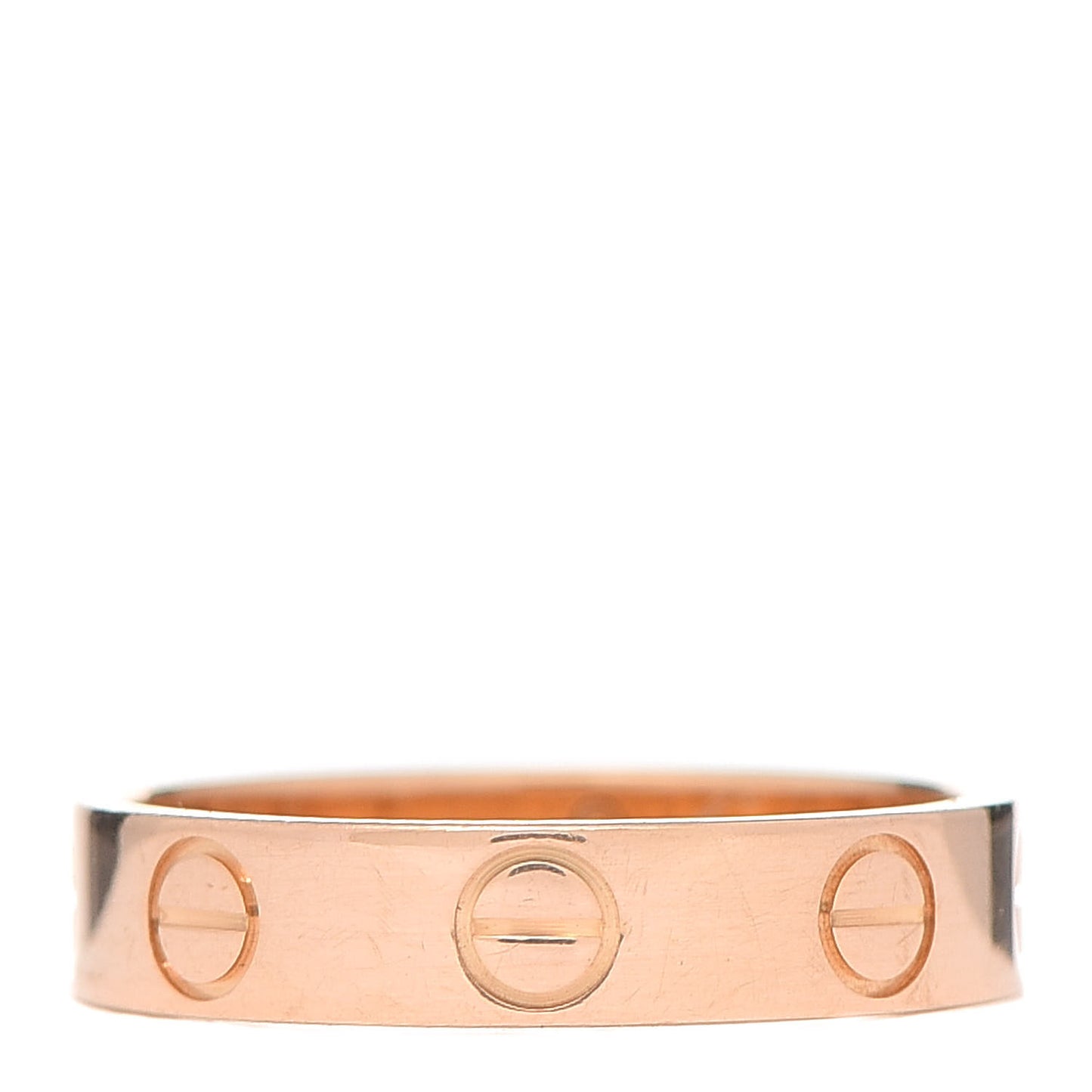 18K Pink Gold 3.5mm LOVE Wedding Band Ring 46 3.75