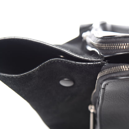 Celine Drummed Calfskin Suede Double Zip Trapeze Black 7 of 13