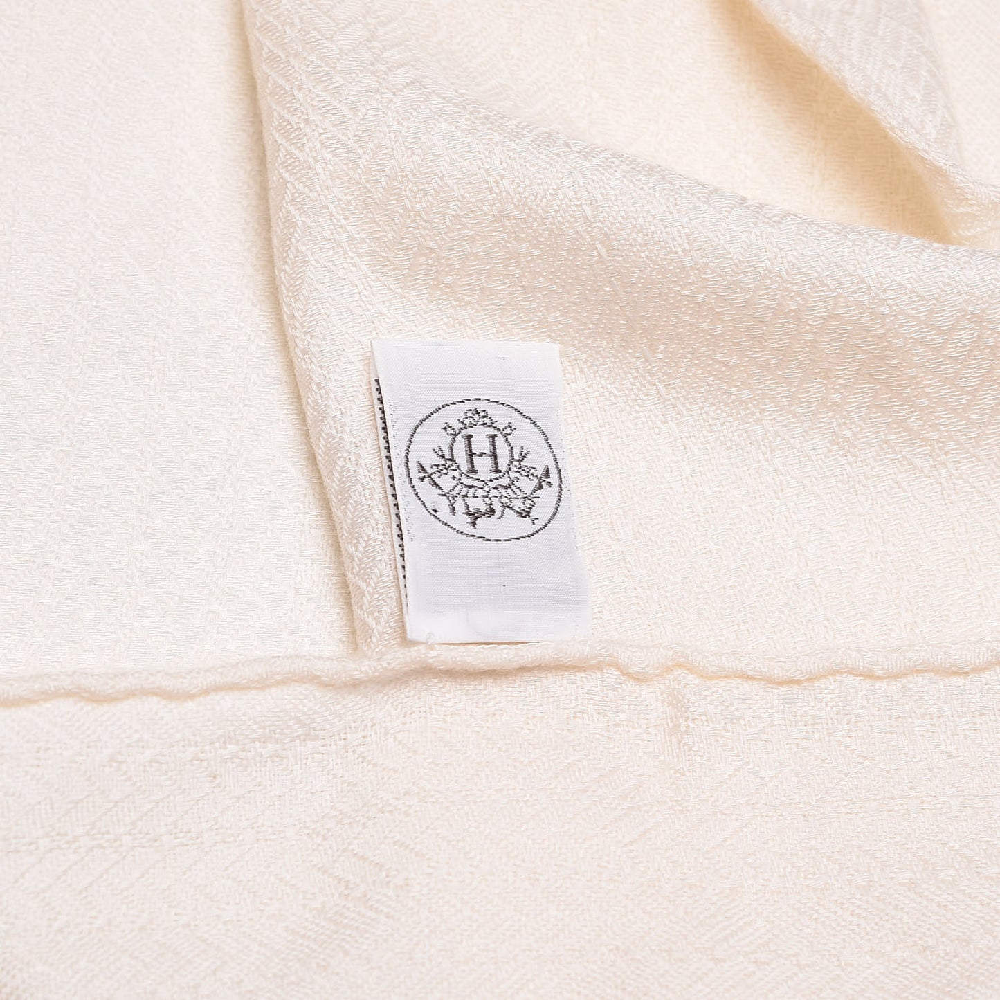 Cashmere Silk Ex Libris Stole White
