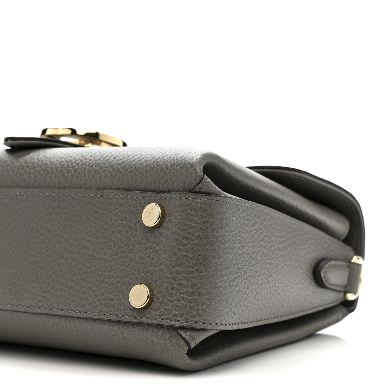 Gucci Dollar Calfskin Interlocking G Top Handle Shoulder Bag Loess 10 of 11
