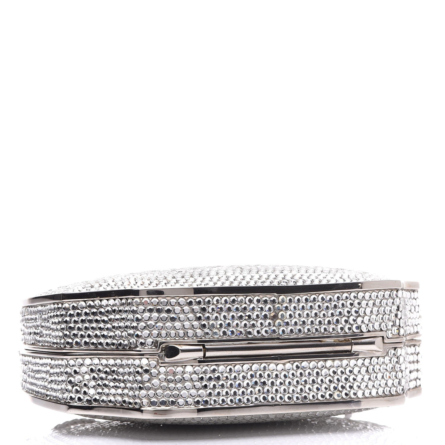 Judith Leiber Crystal Minaudiere Clutch Silver 4 of 10