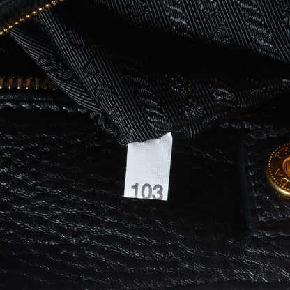 Prada Vitello Daino Side Pocket Hobo Nero Black 6 of 9