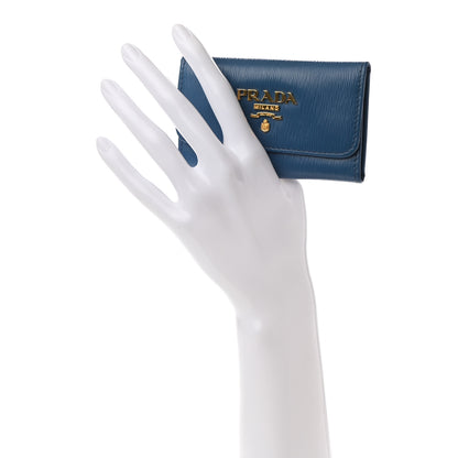 Prada Vitello Move 6 Key Holder Blue 2 of 7