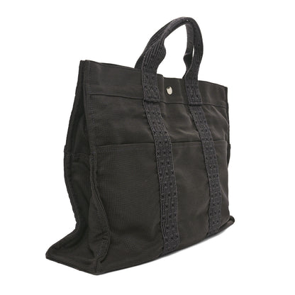 Hermes Canvas Herline MM Tote  Grey 3 of 11