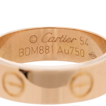 Cartier 18K Pink Gold 5.5mm LOVE Ring 54 6.75 4 of 4