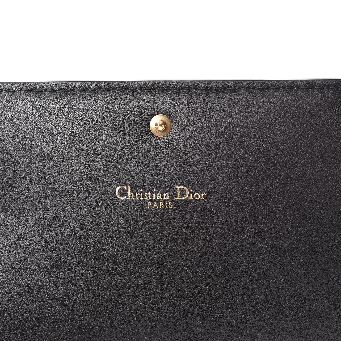 Calfskin J'adior Croisiere Chain Wallet Black