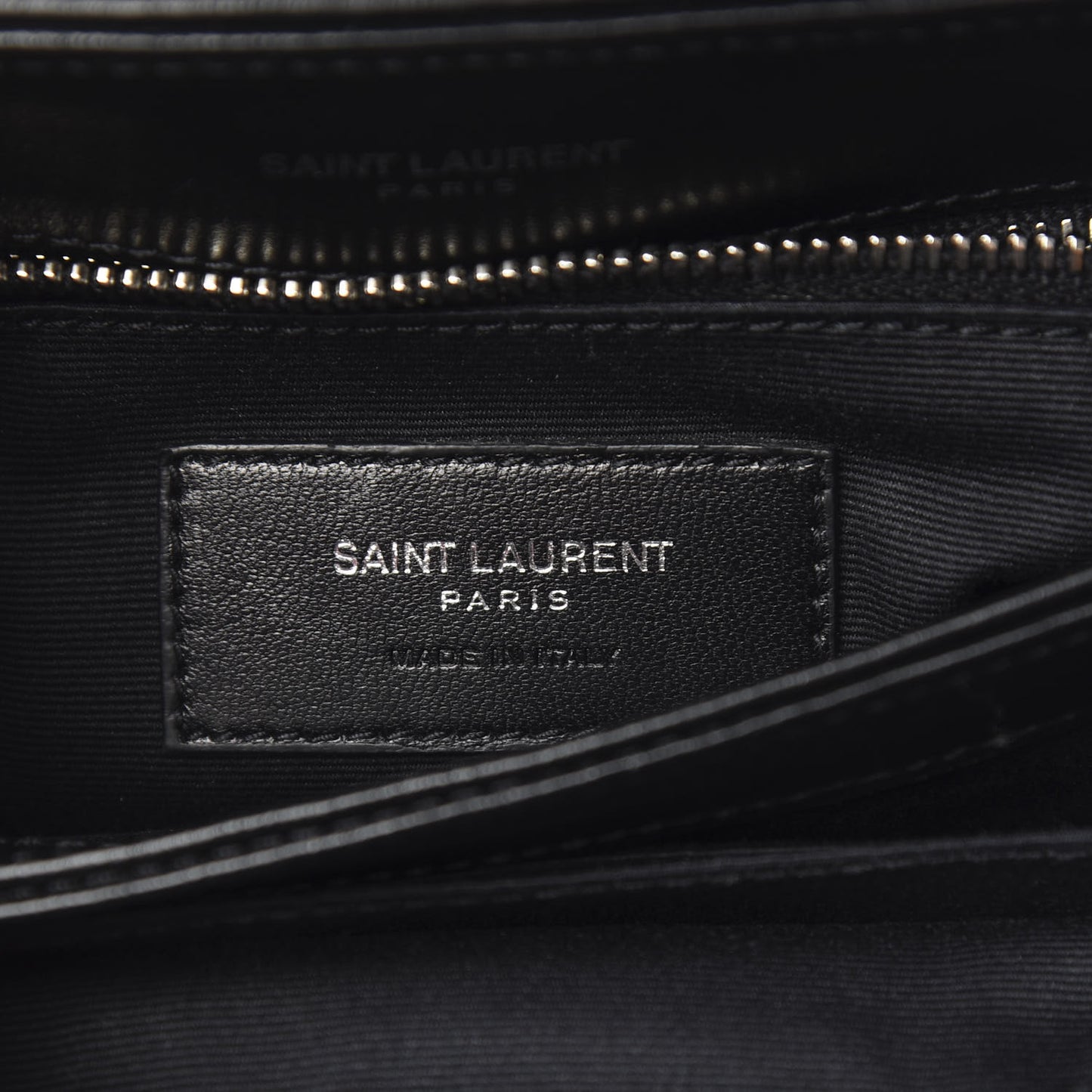 Calfskin Y Quilted Monogram Toy Loulou Crossbody Bag Black