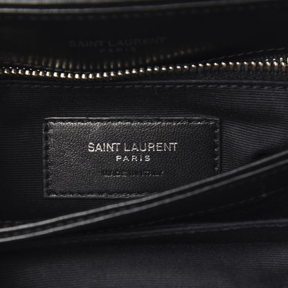 Saint Laurent Calfskin Y Quilted Monogram Toy Loulou Crossbody Bag Black 7 of 8