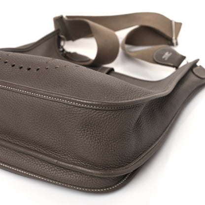 Hermes Taurillon Clemence Evelyne III GM Etoupe 9 of 9