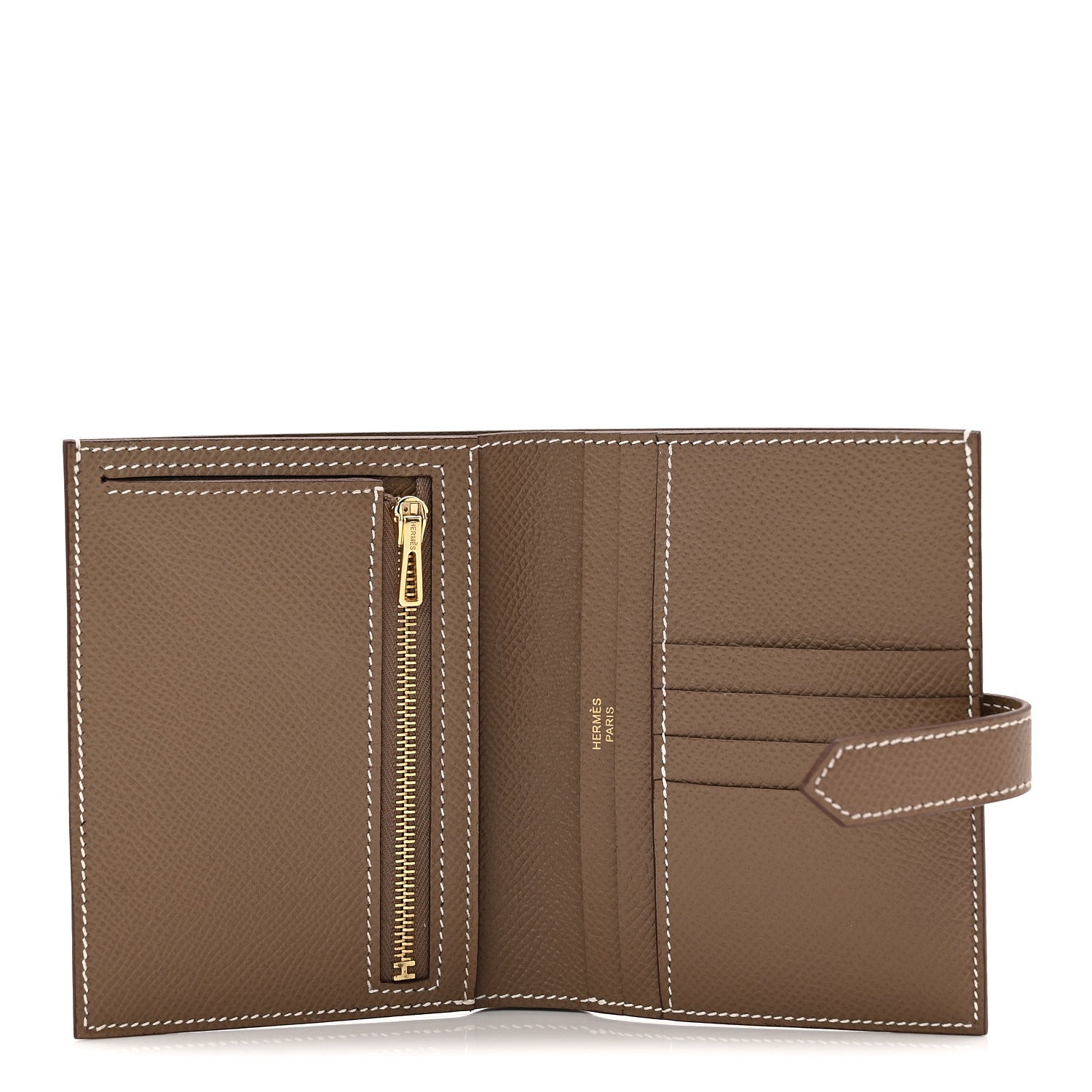 Hermes Epsom Bearn Compact Wallet Etoupe 5 of 7