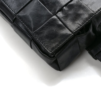 Bottega Veneta Paper Calfskin Intrecciato Stretch Cassette Black 11 of 11
