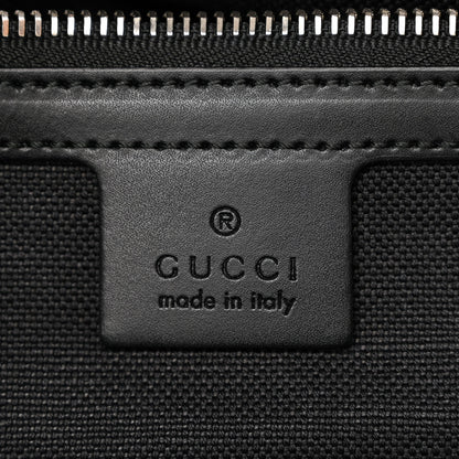 Gucci GG Supreme Monogram Appia Calfskin Web Flat Messenger Bag Black Grey 6 of 11