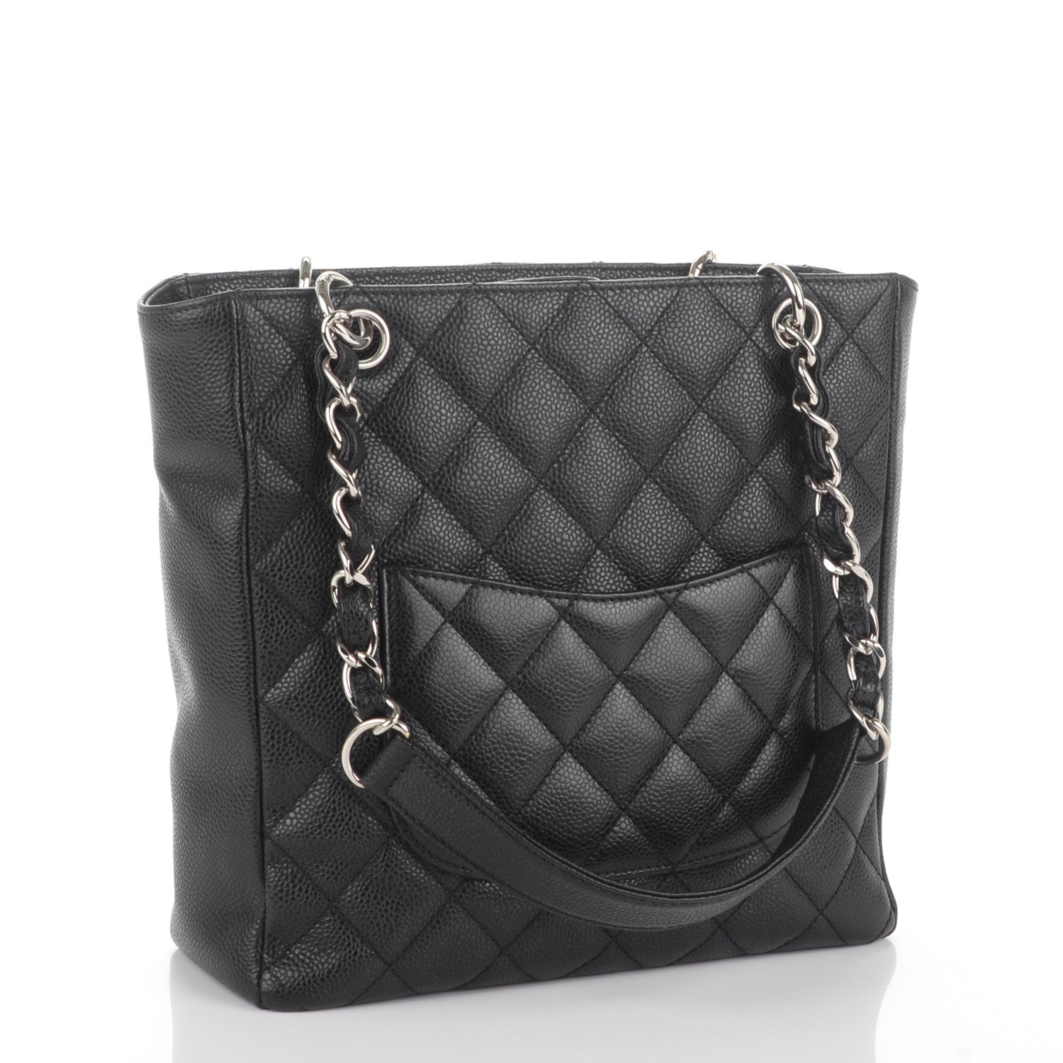 Chanel Caviar Quilted Petit Shopping Tote PST Black 3 of 7