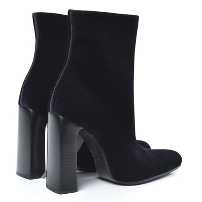 Balenciaga Smooth Velvet Ankle Boots 39 Black 4 of 8