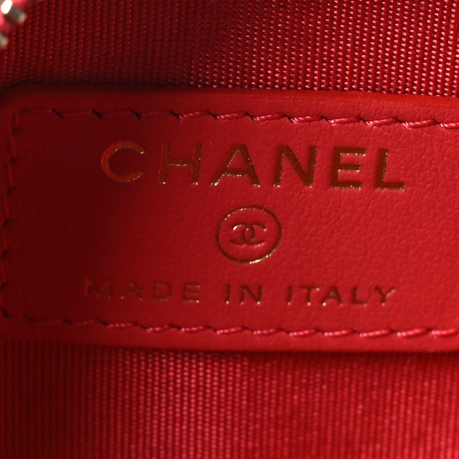 Chanel Caviar Quilted Filigree Zip Around Classic Coin Purse Red 6 of 7