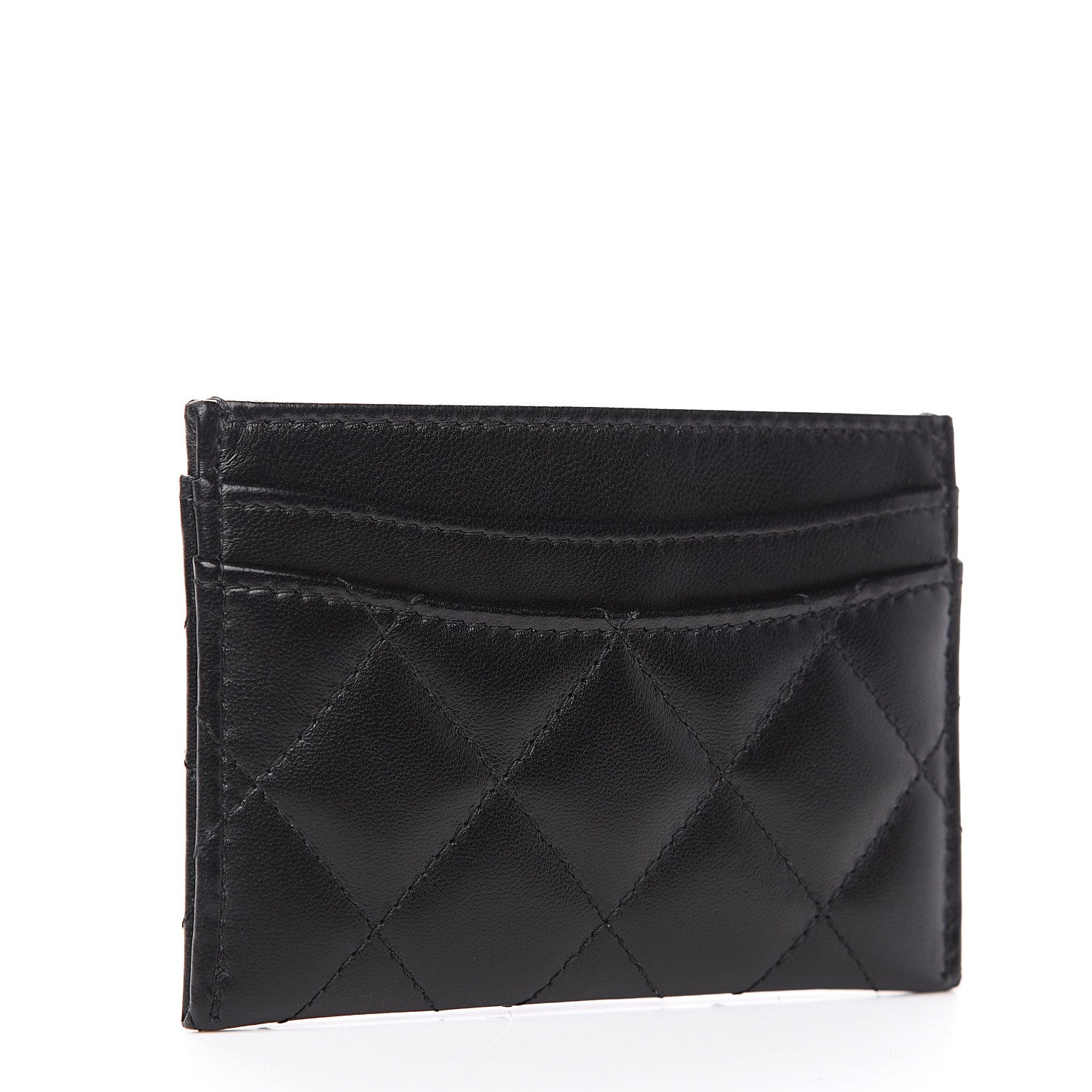 Chanel Lambskin Quilted Card Holder Black 2 of 7