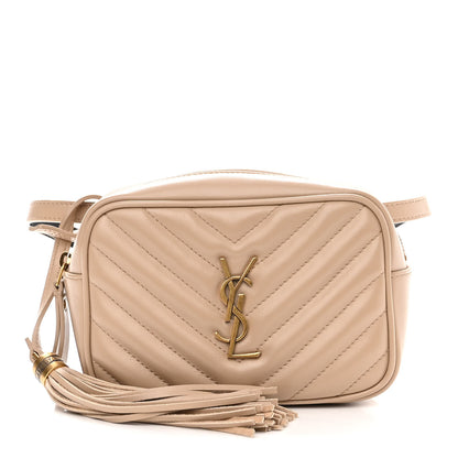 Saint Laurent Calfskin Matelasse Monogram Lou Belt Bag Dark Beige 1 of 9