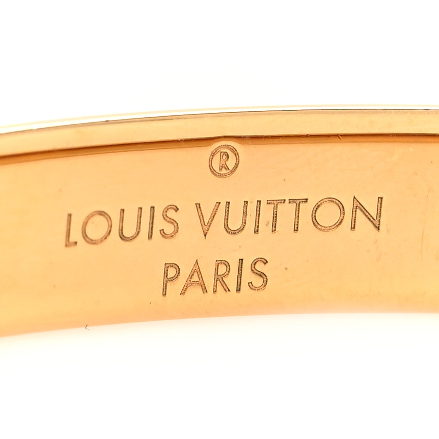 Louis Vuitton Brass Monogram Nanogram Cuff S Gold 5 of 8